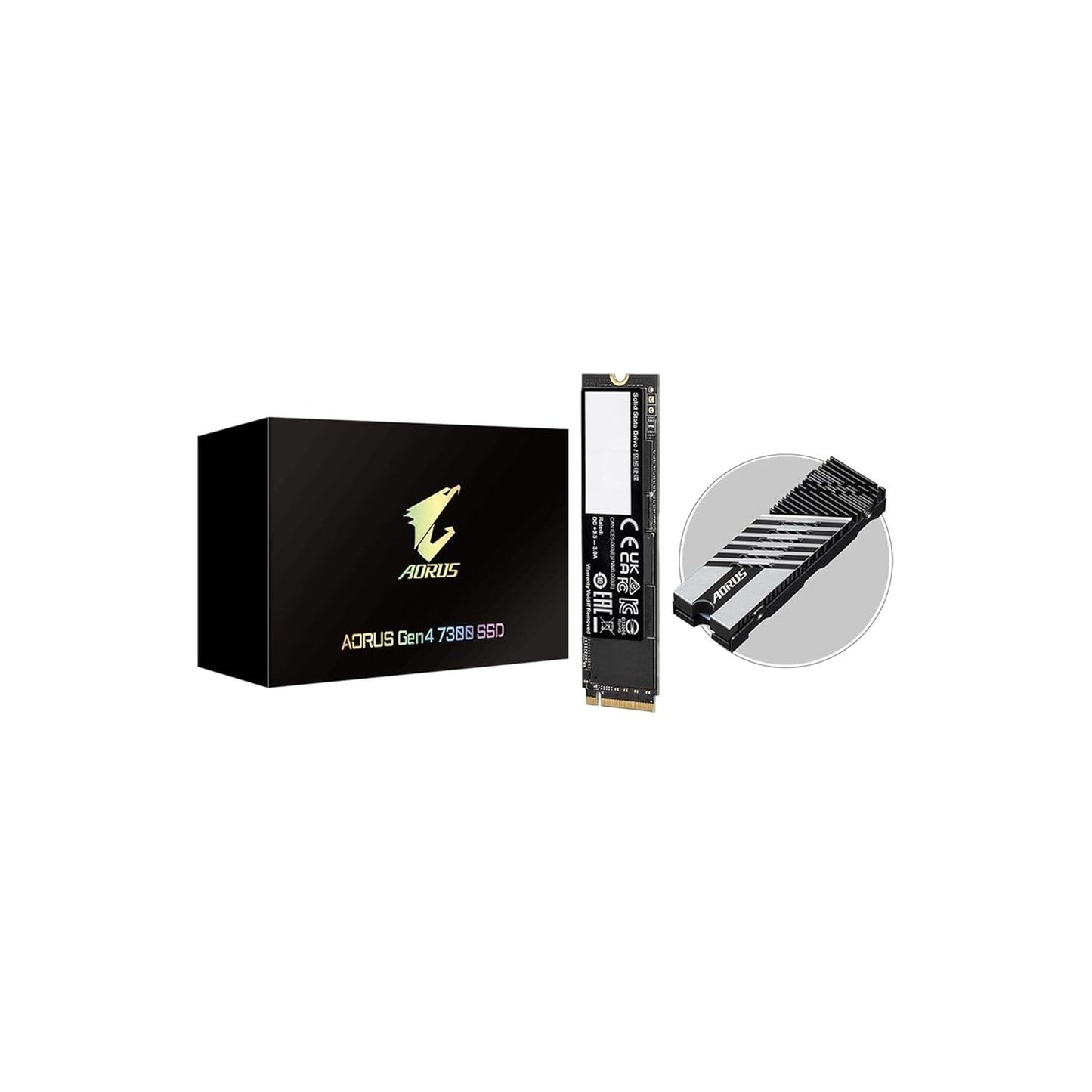 GIGABYTE AORUS Gen4 7300 2TB PCIe 4.0 (R - 7300MB/s, W - 6850MB/s) NVMe M.2 2TB Used SSD