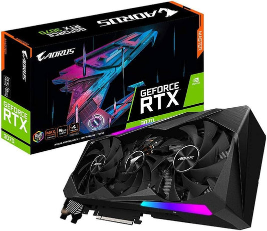 Gigabyte  AORUS GeForce RTX 3070 MASTER LCD Edge View screen 8GB Used GPU
