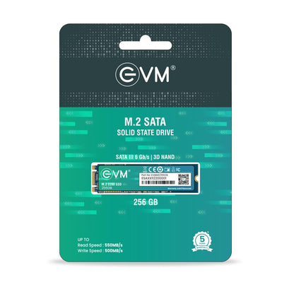 EVM 256GB M.2 SATA SSD 2280 | Internal SSD | Up to 530MB/s Read 420MB/s Write Used SSD