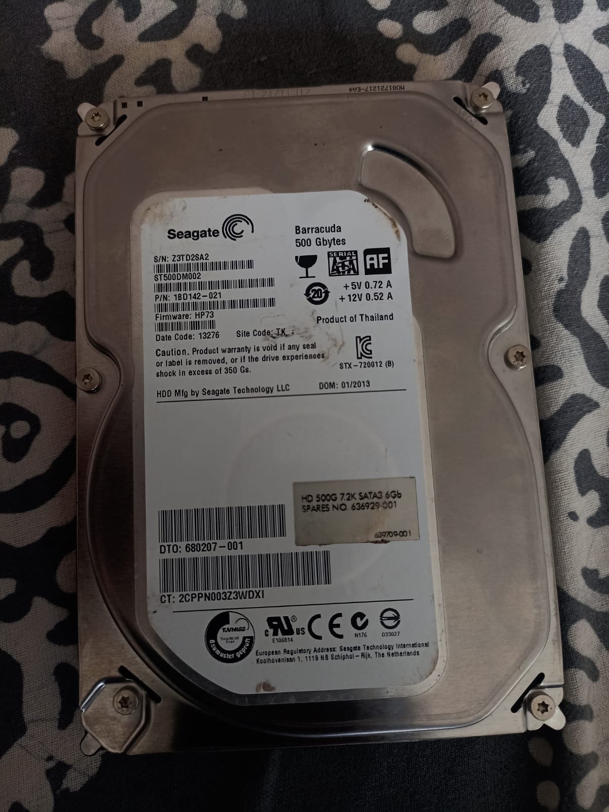 Seagate BarraCuda 500GB Internal HDD 3.5 inch Used HDD