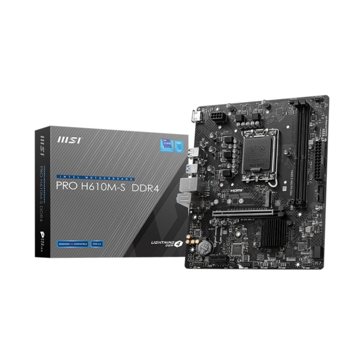 MSI PRO H610M S LGA1700 Socket DDR4 Used Motherboard