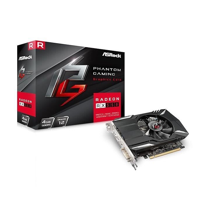 ASRock AMD Radeon RX 550 Phantom Gaming 4GB Used GPU - Computify.in