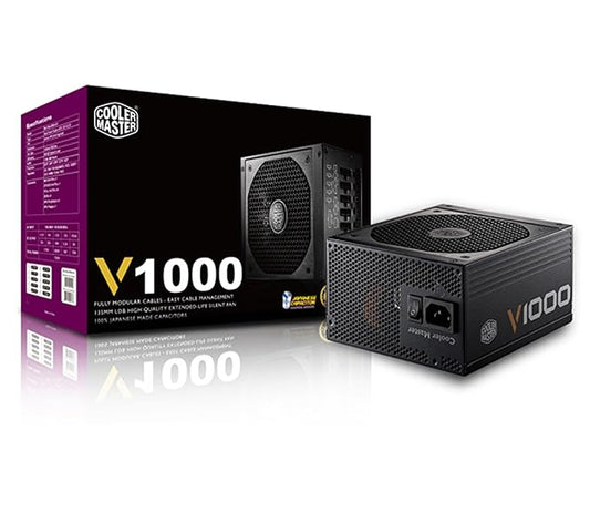 Cooler Master V1000 Fully Modular 80 PLUS Gold Certified Power Supply Used PSU