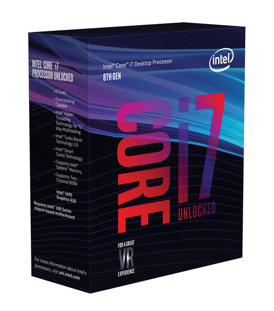 Intel Core i7-8700K 6 Cores / 12 Threads up to 4.7GHz Turbo Unlocked Used CPU