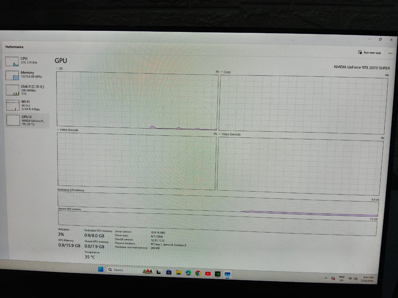 Gigabyte GeForce RTX 2070 Super Gaming OC 8GB Used GPU