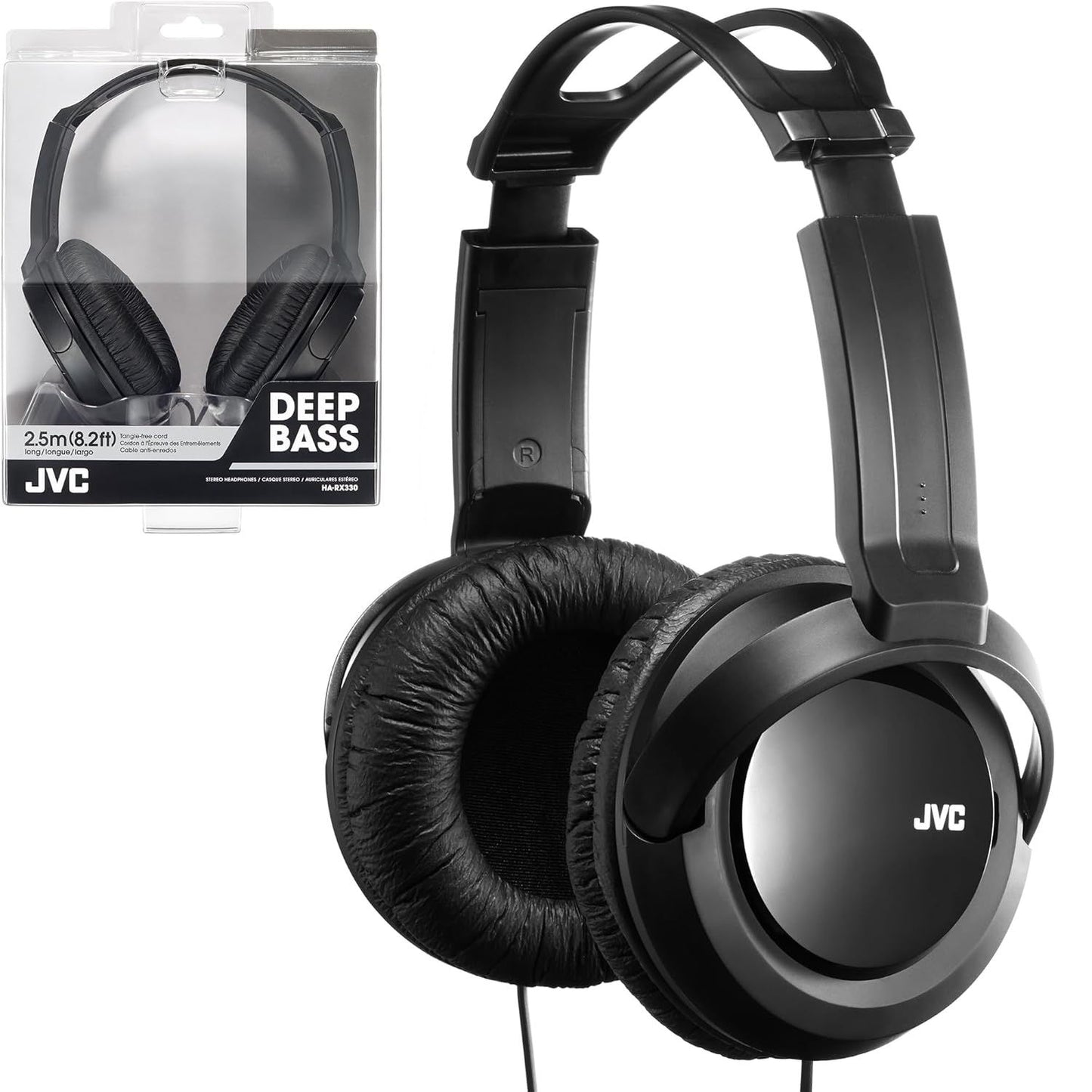 JVC HARX330 Full Size Extra Bass Headphone Around Ear (Black) Used Headphones - Computify.in