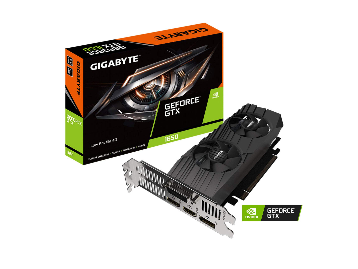 GIGABYTE GeForce GTX 1650 D6 Low Profile 4GB Graphics Card, Low Profile Design Used GPU