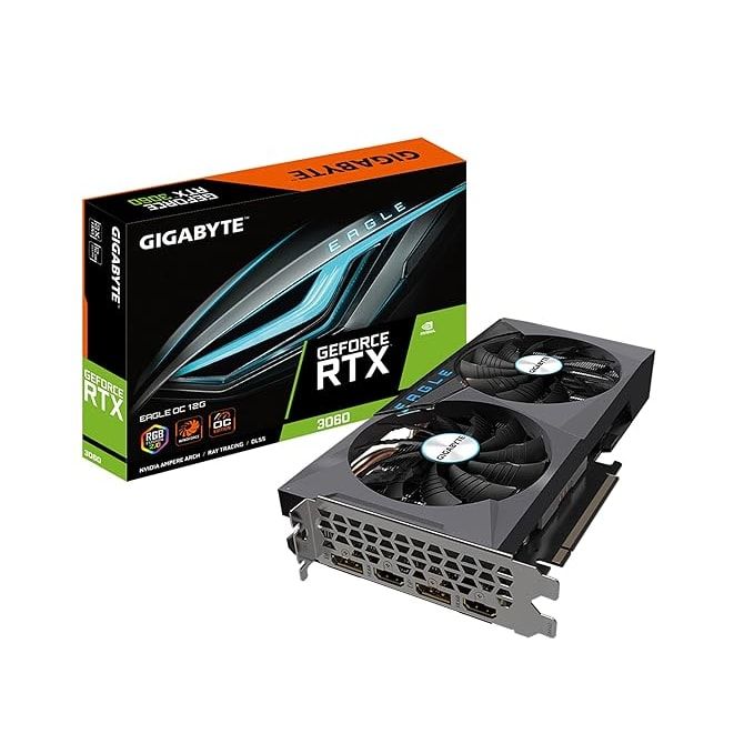 GIGABYTE GeForce RTX 3060 Eagle OC Edition 12GB 2X WINDFORCE Fans Used GPU