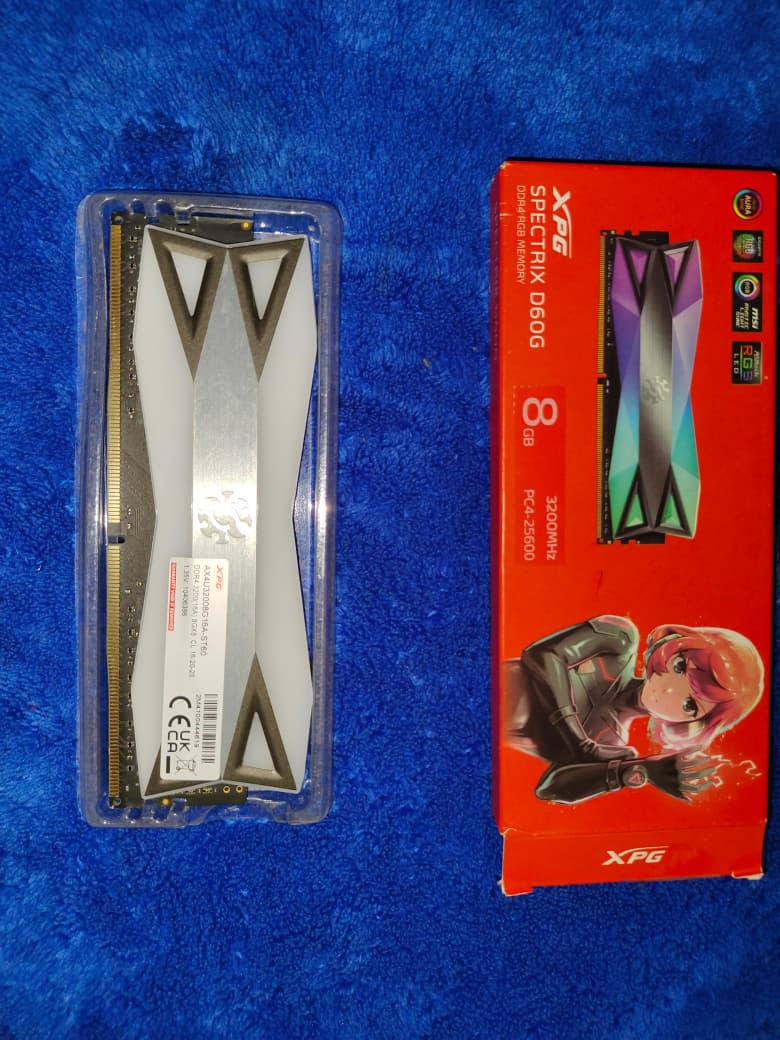 XPG ADATA SPECTRIX D60G DDR4 RGB 8GB 3200MHz Used RAM
