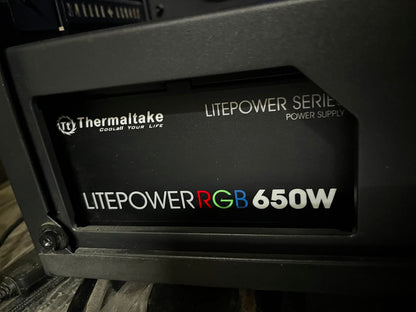 Thermaltake LitePower RGB 650 Watts ATX Power Supply Used PSU