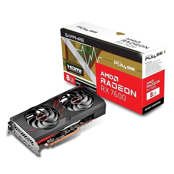 Sapphire Pulse AMD Radeon RX 7600 Gaming 8GB Used GPU