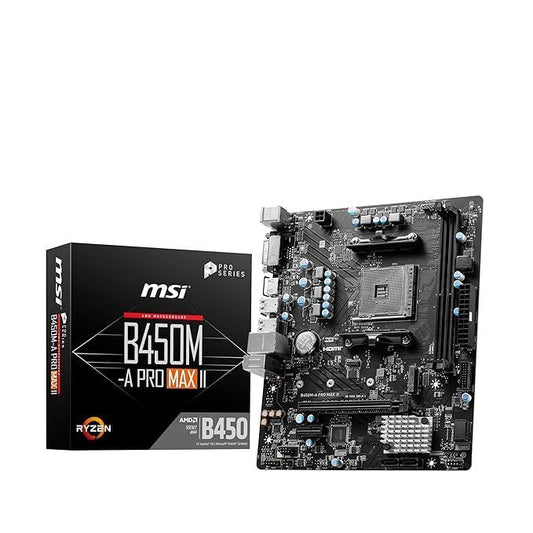 MSI B450M-A PRO MAX II Micro-ATX, AM4 DDR4 New, Open box Motherboard - Computify.in