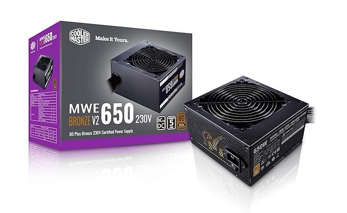 Cooler Master MWE 650 V2 80 Plus Bronze Certified 650 Watts Used PSU
