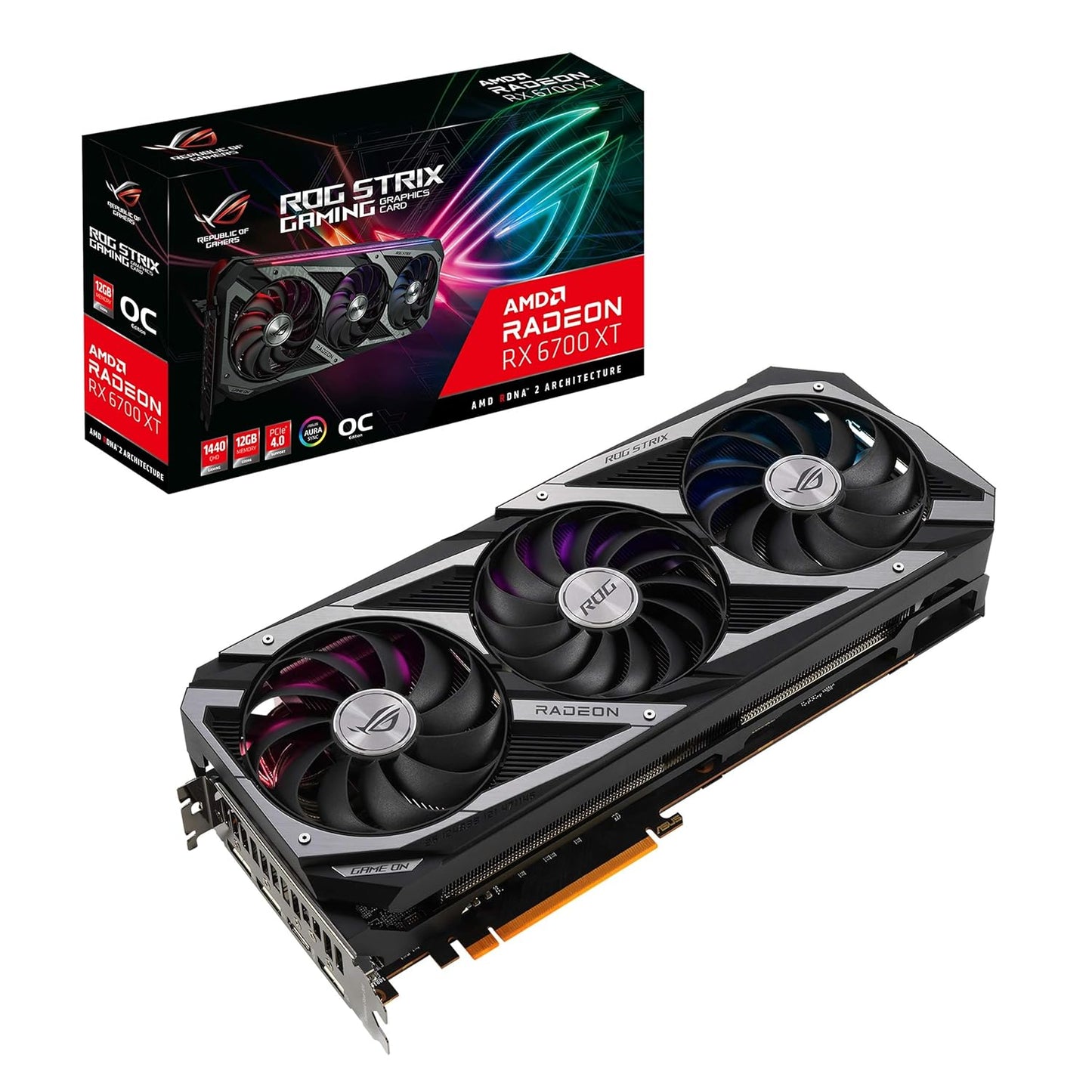 ASUS ROG STRIX RX 6700XT GAMING Triple Fan 12GB Used GPU