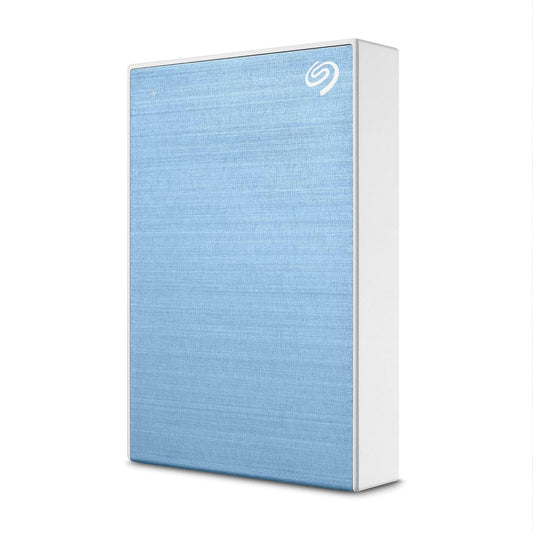 Seagate One Touch 5TB External HDD with Password Protection Light Blue, for Windows and Mac Used HDD