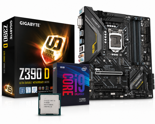 Intel Core i9-9900K + Gigabyte Z390 D UltraDurable MOTHERBOARD (Processor+Motherboard) Used COMBO