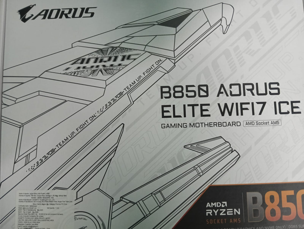 GIGABYTE B850 AORUS ELITE WIFI7 ICE ATX AM5 Used Motherboard