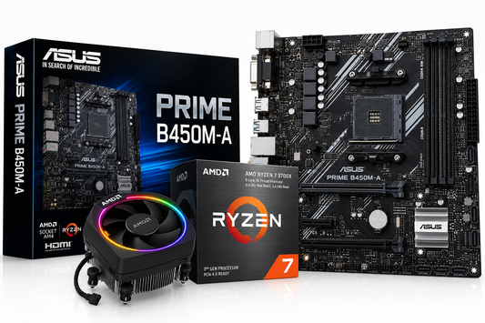 AMD Ryzen 7 3700X 8 Core 16 Threads + Asus Prime B450M-A (Processor+Motherboard) Used Combo