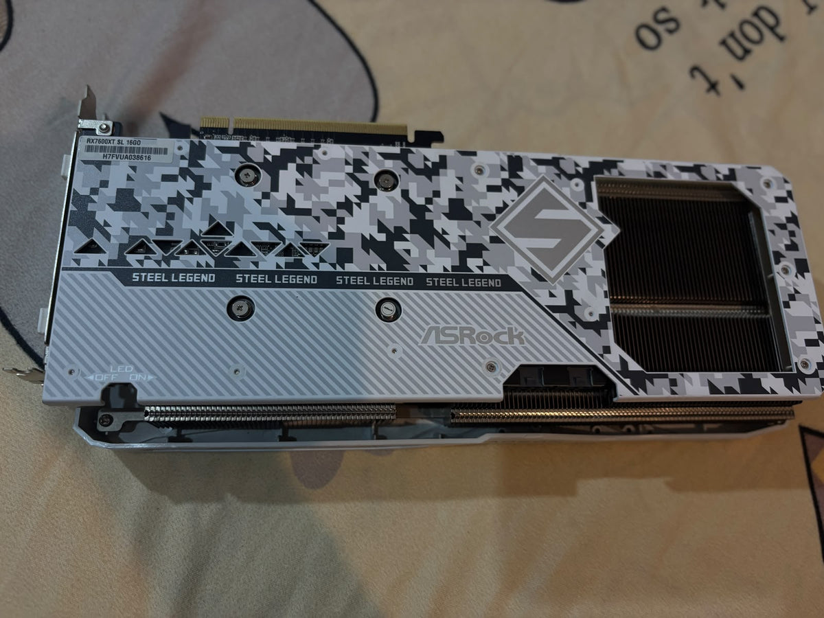 ASROCK Radeon RX 7600 XT Steel Legend OC 16GB Used GPU