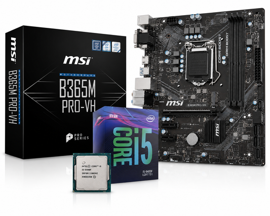 Intel Core i5-9400F + MSI B365M PRO VH MOTHERBOARD (Processor+Motherboard) Used COMBO