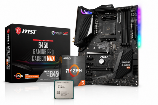 AMD Ryzen 5 5600G + MSI B450 Gaming PRO Carbon MAX WiFi (Processor+Motherboard) Used COMBO