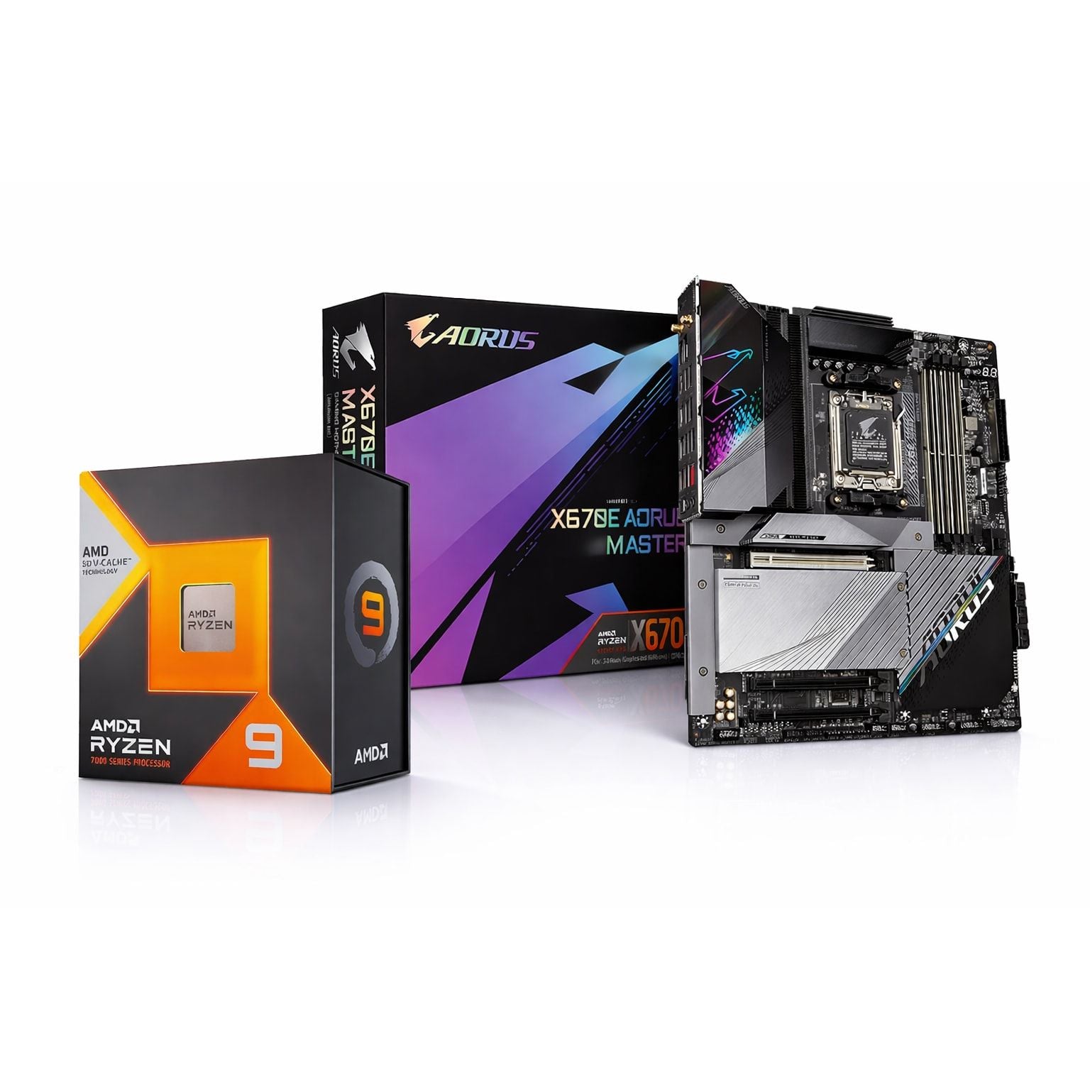 AMD Ryzen 9 7950X3D 16 Core 32 Threads + Gigabyte X670E Aorus MASTER (Processor+motherboard) Used combo - Computify.in