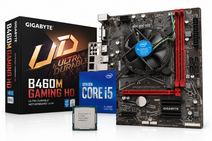 Intel Core i5-10400F + GIGABYTE B460M GAMING MOTHERBOARD (Processor+Motherboard) Used COMBO