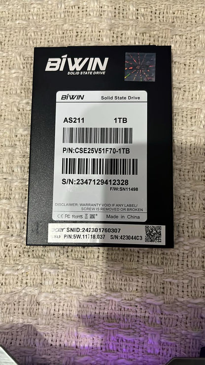 BIWIN by acer 1 TB SATA Internal SSD Used SSD