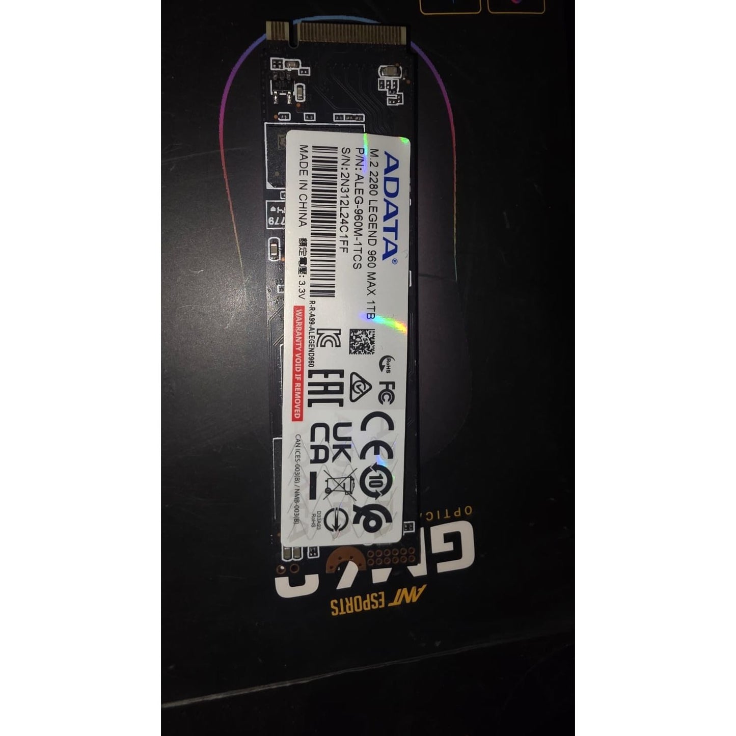 Adata Legend 960 MAX M.2 PCI Express 4.0 3D NAND NVMe 1TB Used SSD