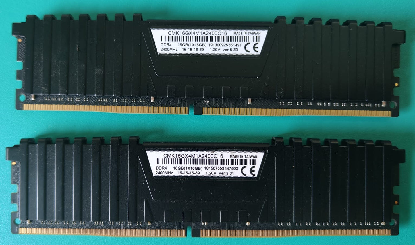 Corsair Vengeance LPX 32GB (16GB X 2) DDR4 2400MHZ CL16 Used RAM