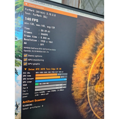 ZOTAC RTX 3070 Twin Edge OC 8GB GDDR6 Used GPU