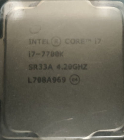 Intel Core i7-7700K 4.2 GHz 4 Cores/ 8 Threads 8 MB Cache Used CPU