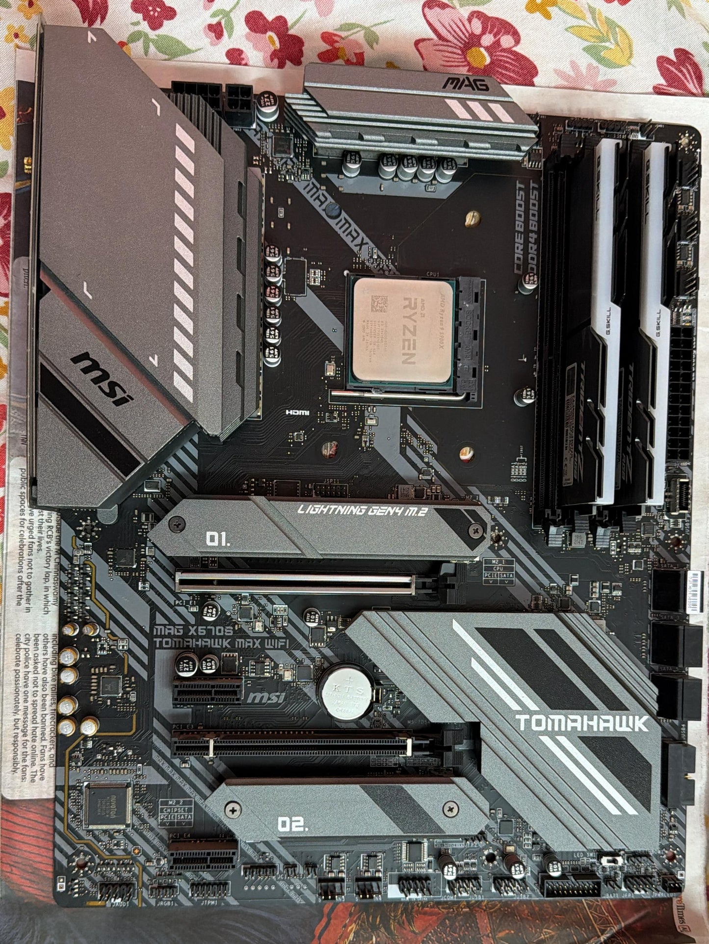 AMD Ryzen 9 5900X 12 Core 24 Threads + MSI MAG X570S Tomahawk MAX WiFi Gaming (Processor+motherboard) Used combo