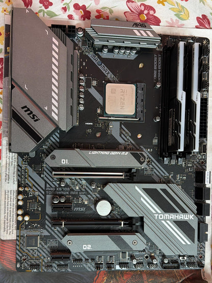 AMD Ryzen 9 5900X 12 Core 24 Threads + MSI MAG X570S Tomahawk MAX WiFi Gaming (Processor+motherboard) Used combo