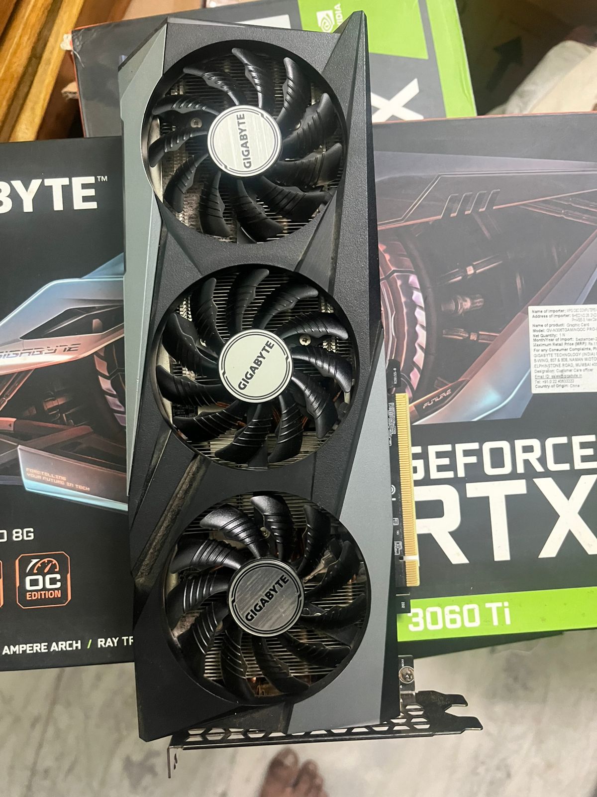 Gigabyte RTX 3060 Ti Gaming OC D6X 8GB Used GPU