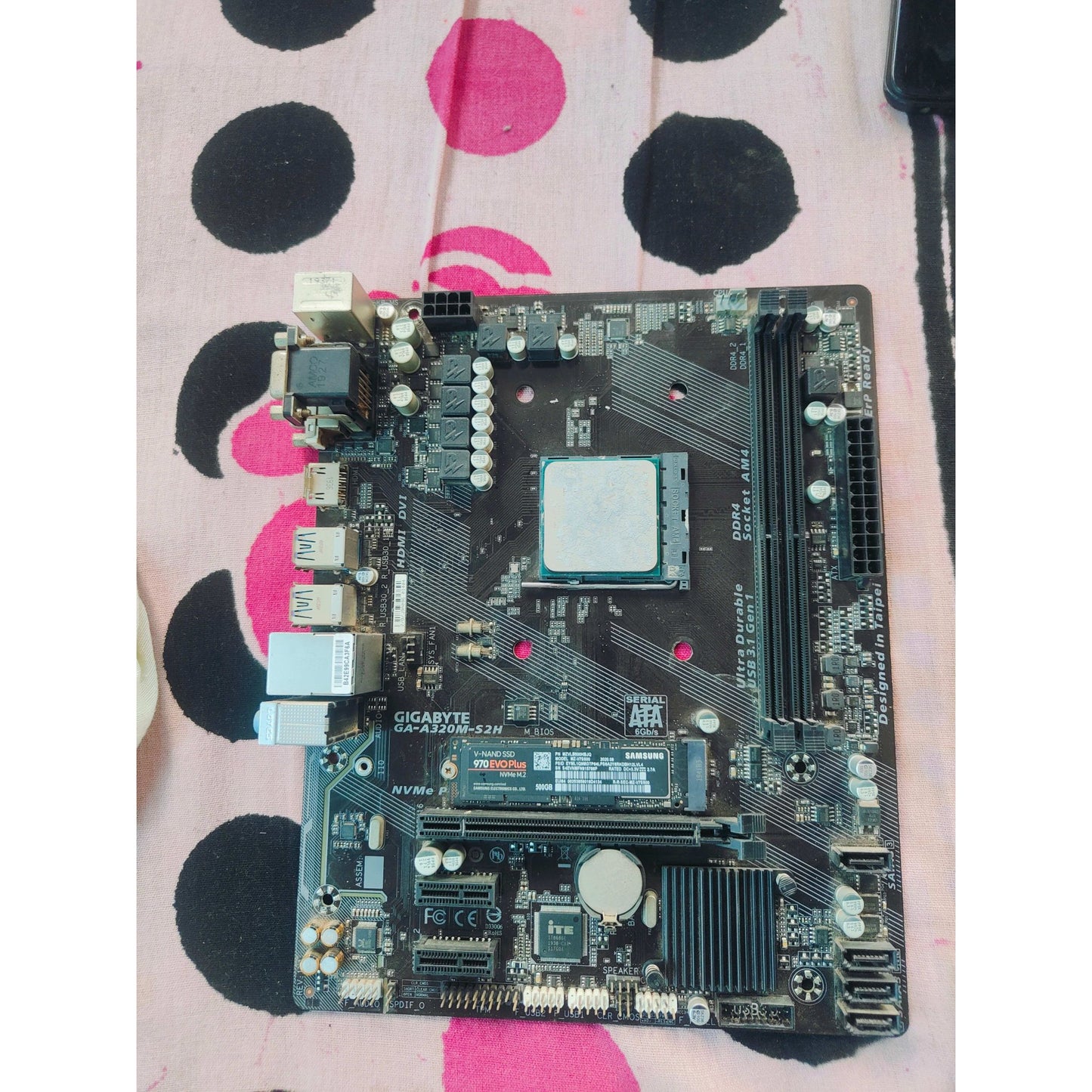 Gigabyte GA-A320M-S2H AM4, DDR4 Used Motherboard