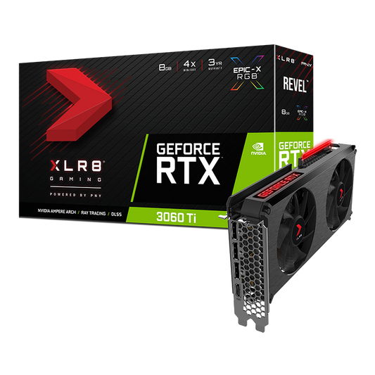 PNY RTX 3060 Ti 8GB XLR8 RGB Dual Fan Edition 8GB Used GPU