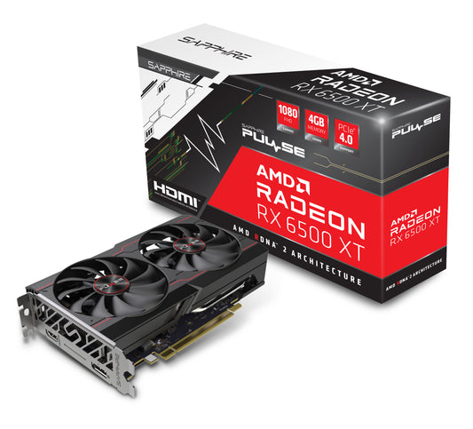 Sapphire Pulse AMD Radeon RX 6500 XT New, Open Box GPU