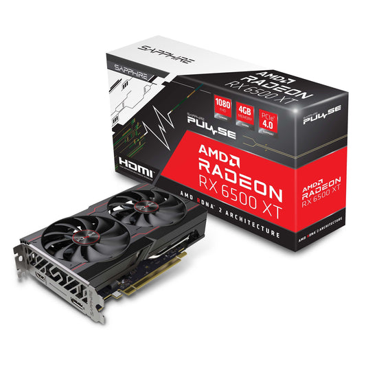 Sapphire Pulse AMD Radeon RX 6500 XT New, Open Box GPU