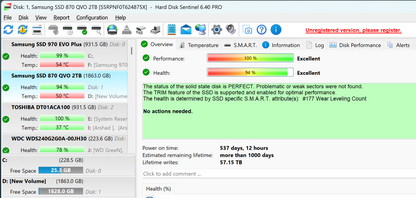 SAMSUNG 870 QVO SATA III 2.5" 2TB Internal SSD  Used SSD
