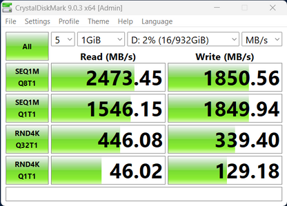 MSI SPATIUM M371 1TB Internal Gen3 NVMe M.2 (2280) SSD Used SSD