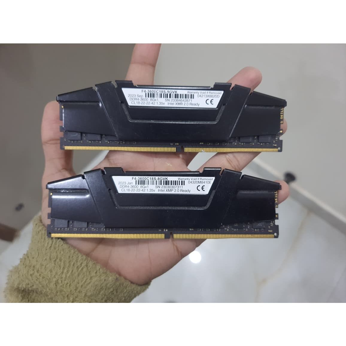 G.Skill Ripjaws V 16GB (2x8GB) DDR4 3600MHz CL18 Used RAM - Computify.in