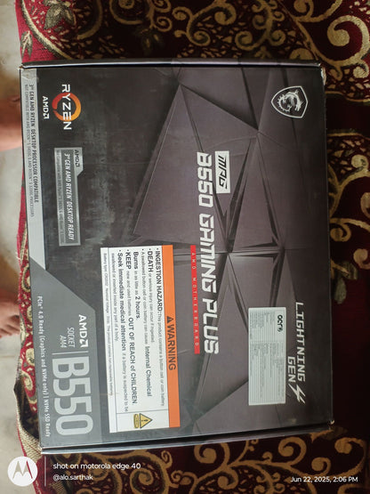 MSI MPG B550 Gaming Plus AM4 ATX Motherboard Open Box