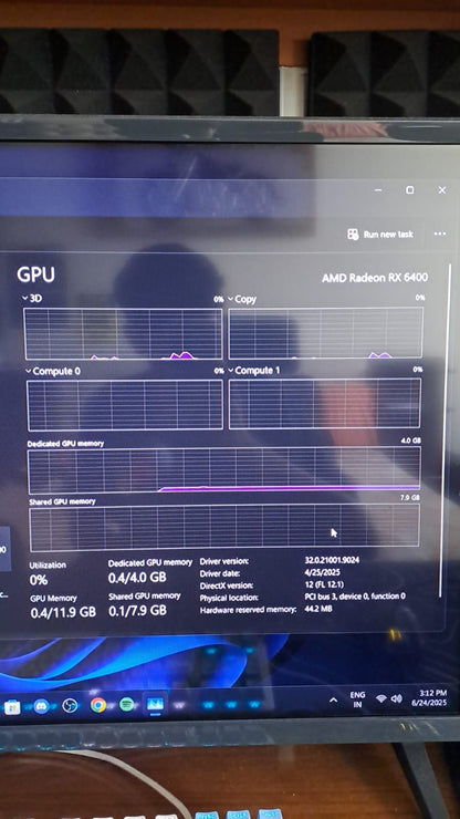 XFX SPEEDSTER SWFT105 RADEON RX 6400 4GB Used GPU