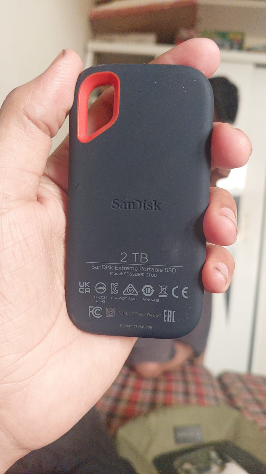 SanDisk 2TB Extreme Portable SSD, 800MB/s Read speed, USB 3.2 Used SSD