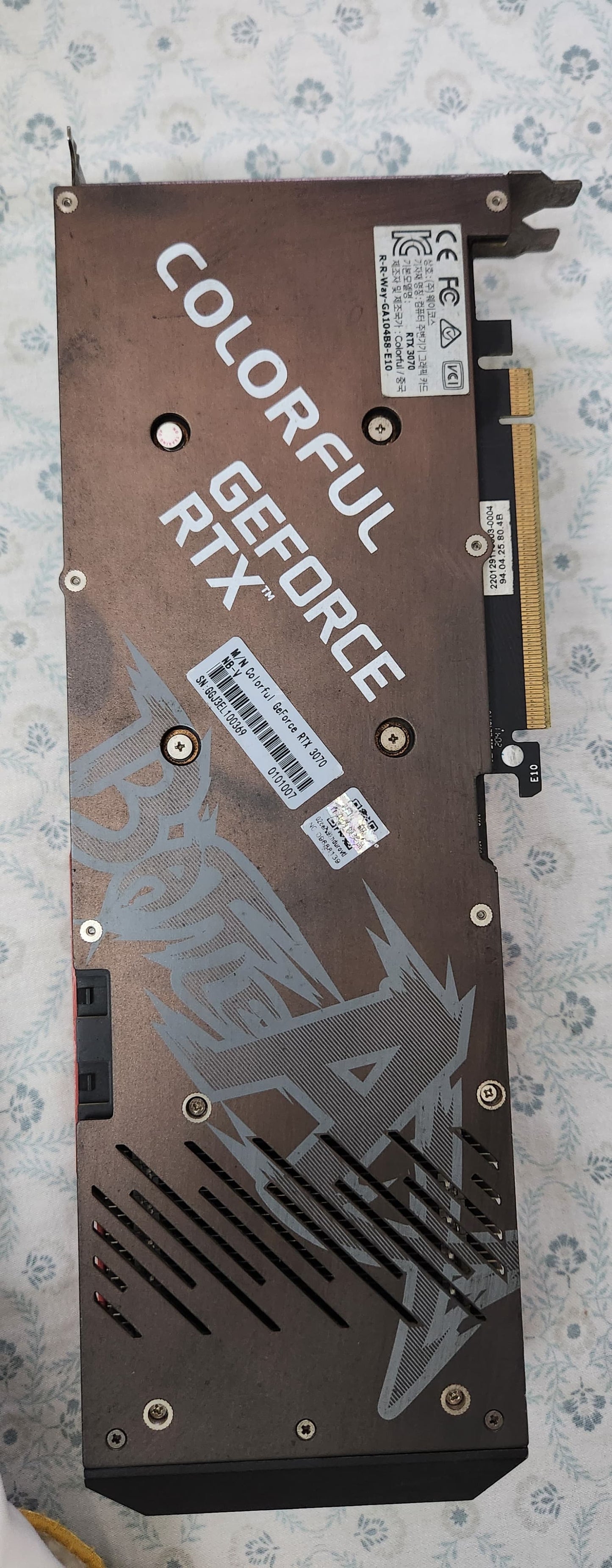 COLORFUL RTX 3070 NB Battle AX Triple Fan 8GB Used GPU