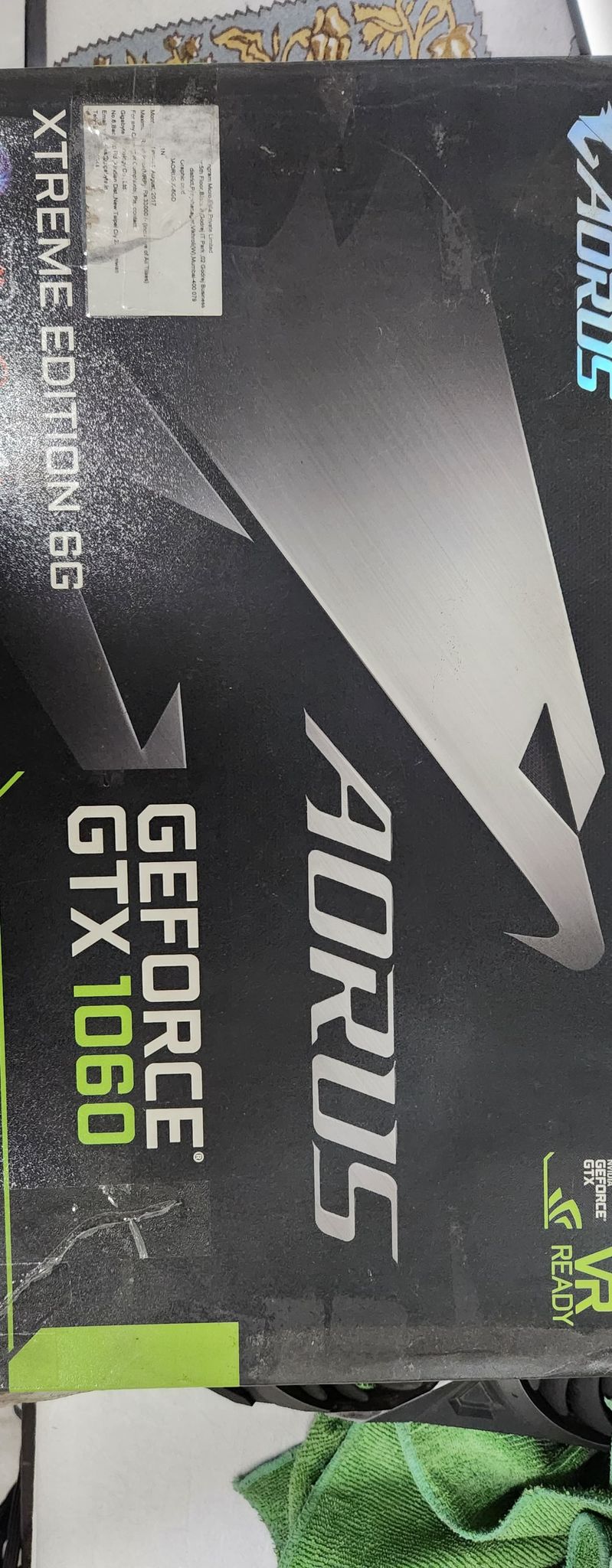 Gigabyte AORUS GeForce GTX 1060 6GB Xtreme Edition Used GPU