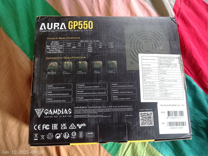 GAMDIAS Aura GP550 Atom PSU New, open box