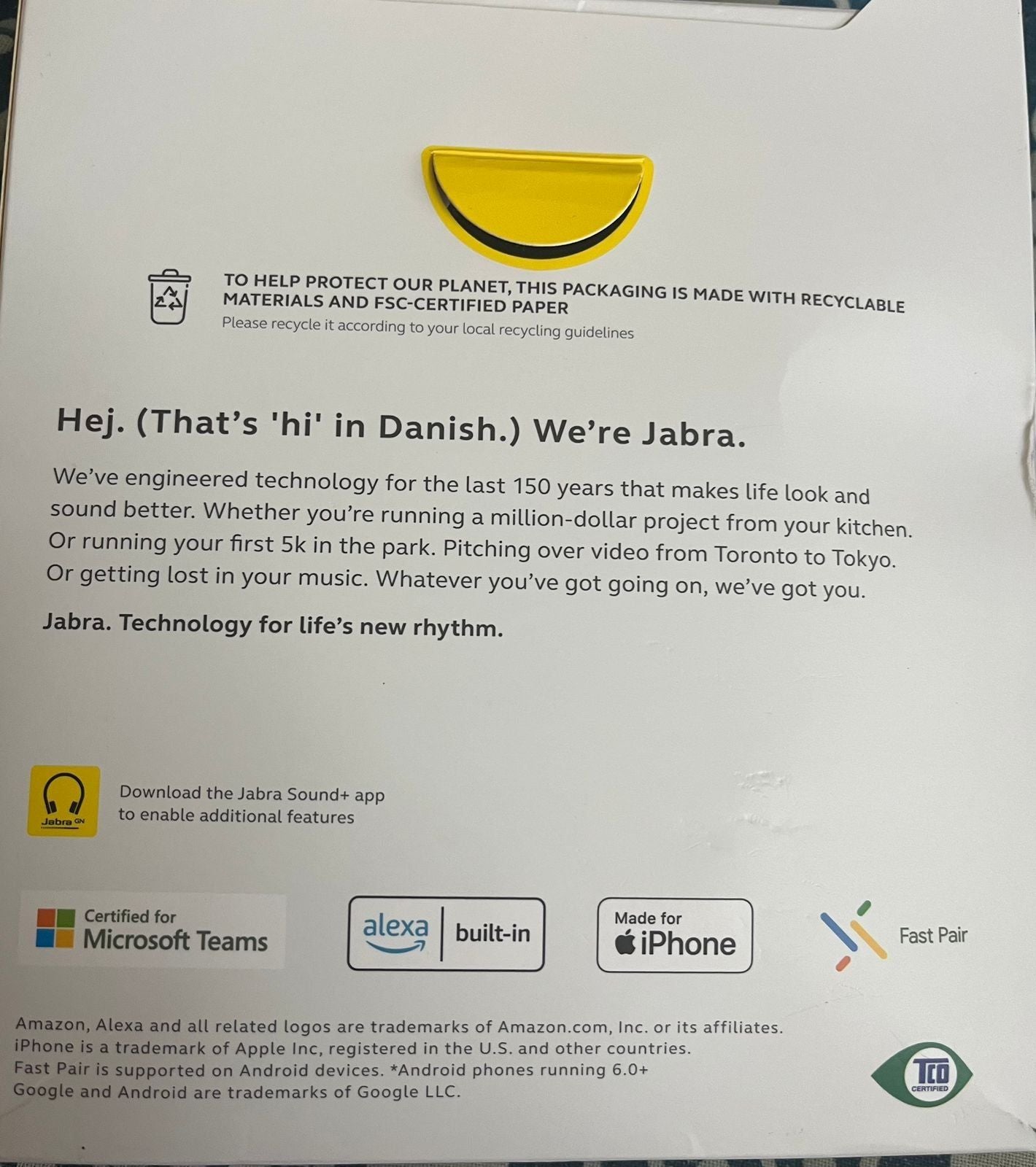 Jabra Evolve2 55 Stereo Wireless On Ear Headset Professional Office headset, Noise-Cancelling Mics, and ANC New, Open Box Headphone