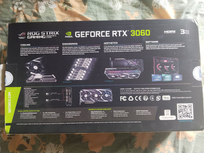 ASUS ROG Strix RTX 3060 V2 OC Edition 12GB buffed-up design Used GPU